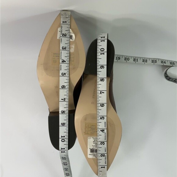 New Saks Fifth Avenue Leather Chelsea Point-toe Ankle Bootie Brown 10 - Picture 10 of 13